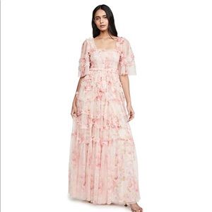 Needle & Thread Ruby Bloom Smocked Gown